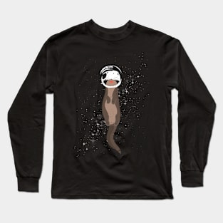 Funny Astronaut Otter Long Sleeve T-Shirt